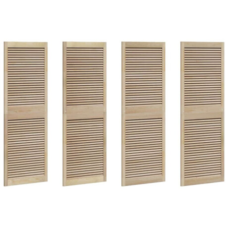 vidaXL Kastdeuren 4 pcs Bruin 170 x 59.5 x 2.1 cm Massief grenenhout afbeelding2 - 1