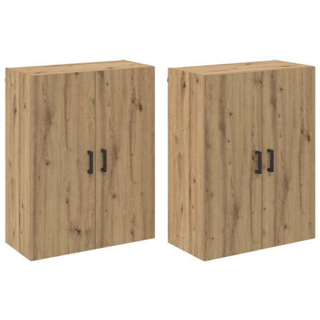 vidaXL Wandgemonteerde Kasten 2 pcs artisanaal eikenkleurig afbeelding2 - 1