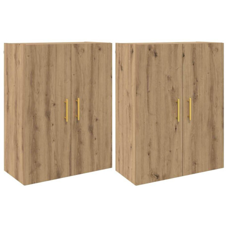 vidaXL Wandgemonteerde Kasten 2 pcs artisanaal eikenkleurig afbeelding2 - 1