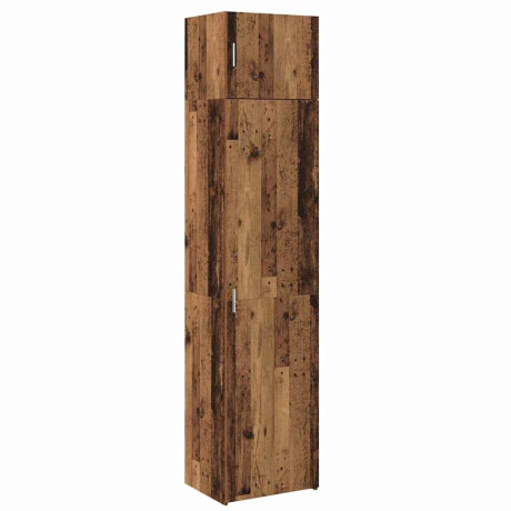 vidaXL Opbergkast met plank Anders met opslag met de deur Oud hout 50 x 41 x 225 cm Bewerkt hout afbeelding2 - 1