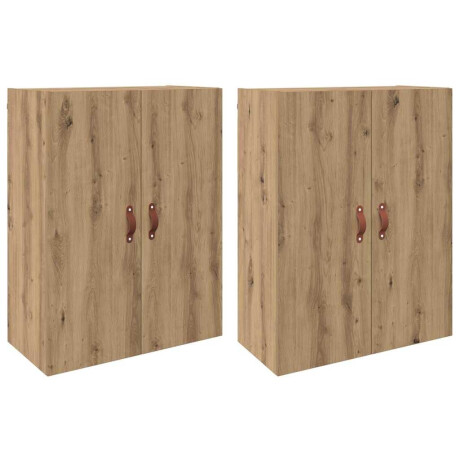 vidaXL Wandgemonteerde Kasten 2 pcs artisanaal eikenkleurig afbeelding2 - 1