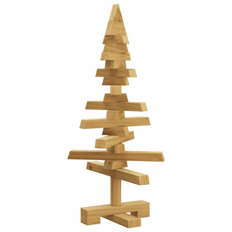 vidaXL Houten kerstboom met standaard Bruin 60 cm Massief grenenhout afbeelding2 - 1