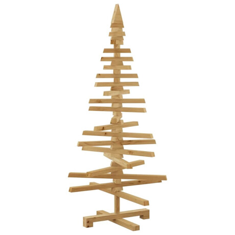 vidaXL Houten kerstboom met standaard Bruin 120 cm Massief grenenhout afbeelding2 - 1