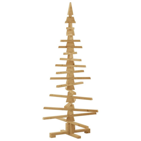 vidaXL Houten kerstboom met standaard Bruin 150 cm Massief grenenhout afbeelding2 - 1