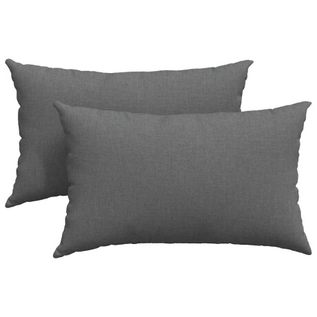vidaXL Sofa Kussens 2 pcs Donkergrijs 50 x 30 cm Stof afbeelding2 - 1