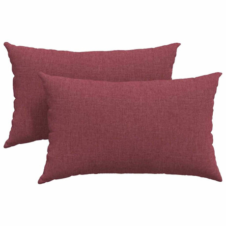 vidaXL Sofa Kussens 2 pcs Wijnrood 50 x 30 cm Stof afbeelding2 - 1