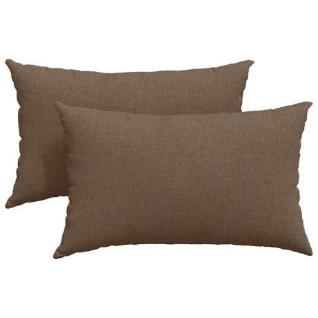 vidaXL Sofa Kussens 2 pcs Bruin 50 x 30 cm Stof afbeelding2 - 1