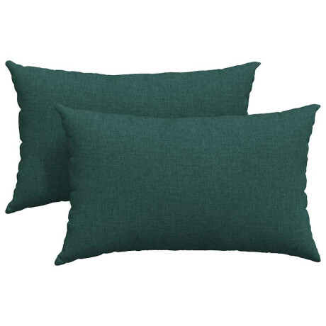 vidaXL Sofa Kussens 2 pcs Donkergroen 50 x 30 cm Stof afbeelding2 - 1