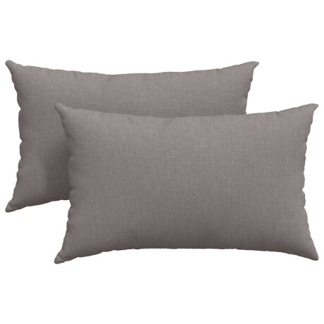 vidaXL Sofa Kussens 2 pcs Taupe 50 x 30 cm Stof afbeelding2 - 1