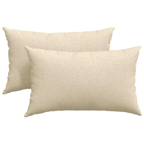 vidaXL Sofa Kussens 2 pcs Crème 50 x 30 cm Stof afbeelding2 - 1