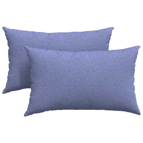 vidaXL Sofa Kussens 2 pcs Jeans Blauw 50 x 30 cm Stof afbeelding2 - 1