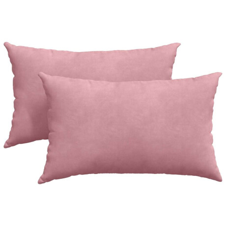 vidaXL Sofa Kussens 2 pcs Roze 50 x 30 cm Katoen Stof afbeelding2 - 1