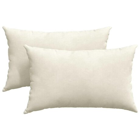 vidaXL Sofa Kussens 2 stuks Crème 50 x 30 cm Cordstof afbeelding2 - 1