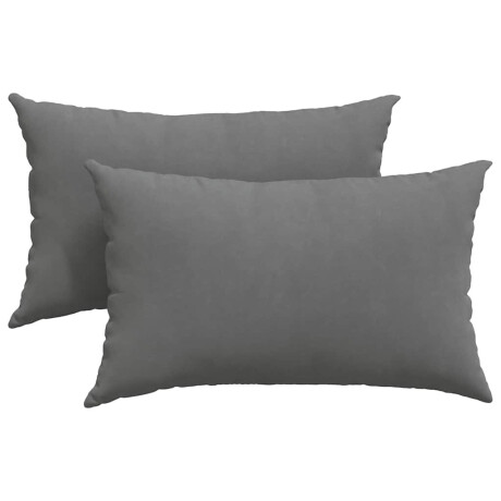 vidaXL Sofa Kussens 2 stuks Donkergrijs 50 x 30 cm Stof afbeelding2 - 1