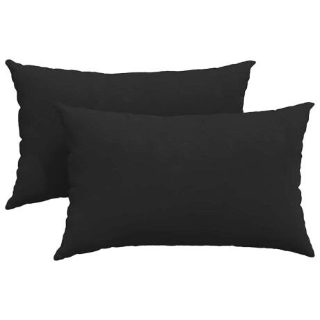 vidaXL Sofa Kussens 2 stuks Zwart 50 x 30 cm Stof afbeelding2 - 1
