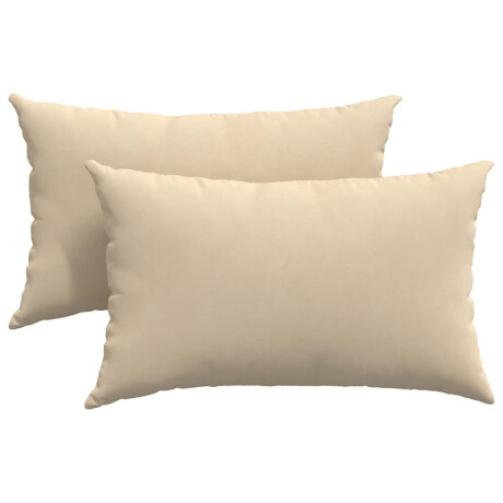 vidaXL Sofa Kussens 2 stuks Crème 50 x 30 cm Stof afbeelding2 - 1