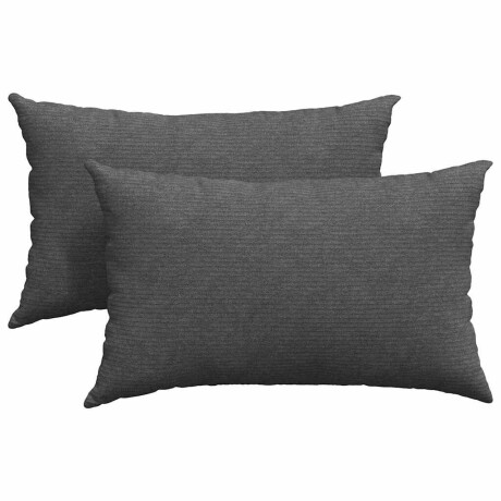 vidaXL Sofa Kussens 2 stuks Donkergrijs 50 x 30 cm Cordstof afbeelding2 - 1