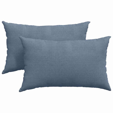 vidaXL Sofa Kussens 2 stuks Blauw 50 x 30 cm Cordstof afbeelding2 - 1