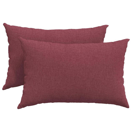 vidaXL Sofa Kussens 2 pcs Wijnrood 60 x 40 cm Stof afbeelding2 - 1