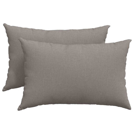 vidaXL Sofa Kussens 2 pcs Taupe 60 x 40 cm Stof afbeelding2 - 1