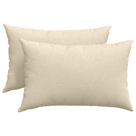 vidaXL Sofa Kussens 2 pcs Crème 60 x 40 cm Stof afbeelding2 - 1