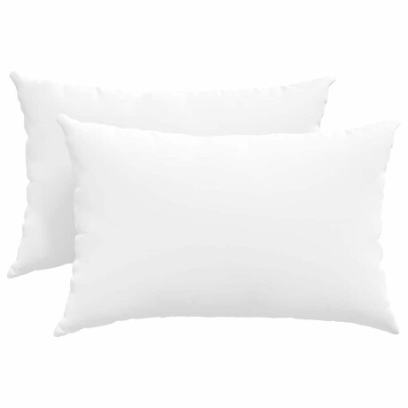vidaXL Sofa Kussens 2 pcs Wit 60 x 40 cm Stof afbeelding2 - 1