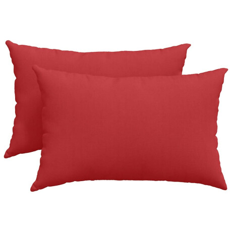 vidaXL Sofa Kussens 2 pcs Rood 60 x 40 cm Stof afbeelding2 - 1