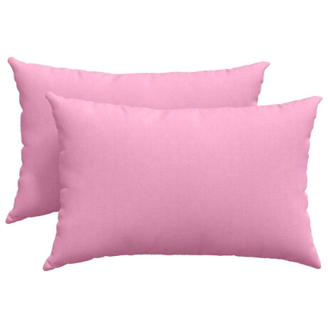 vidaXL Sofa Kussens 2 pcs Roze 60 x 40 cm Stof afbeelding2 - 1