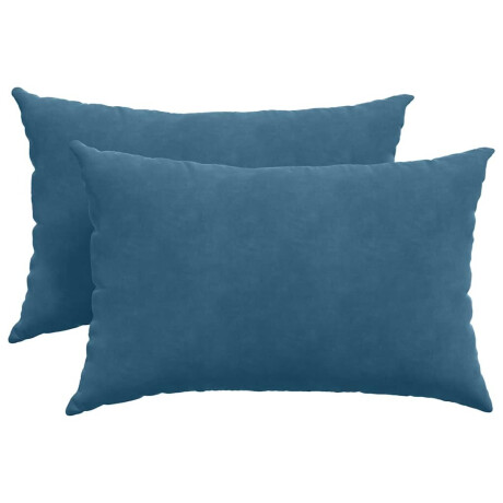 vidaXL Sofa Kussens 2 stuks Blauw 60 x 40 cm Cordstof afbeelding2 - 1