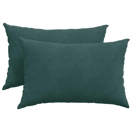 vidaXL Sofa Kussens 2 stuks Donkergroen 60 x 40 cm Cordstof afbeelding2 - 1