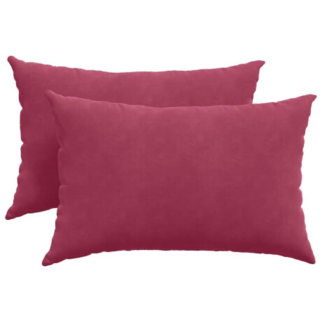 vidaXL Sofa Kussens 2 stuks Wijnrood 60 x 40 cm Cordstof afbeelding2 - 1