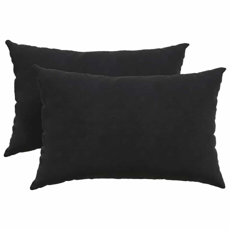 vidaXL Sofa Kussens 2 stuks Zwart 60 x 40 cm Cordstof afbeelding2 - 1