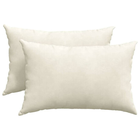 vidaXL Sofa Kussens 2 stuks Crème 60 x 40 cm Cordstof afbeelding2 - 1