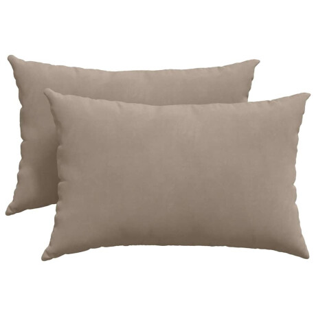 vidaXL Sofa Kussens 2 stuks Taupe 60 x 40 cm Stof afbeelding2 - 1