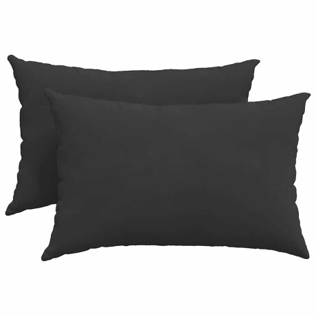 vidaXL Sofa Kussens 2 stuks Zwart 60 x 40 cm Stof afbeelding2 - 1
