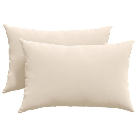 vidaXL Sofa Kussens 2 stuks Beige 60 x 40 cm Stof afbeelding2 - 1