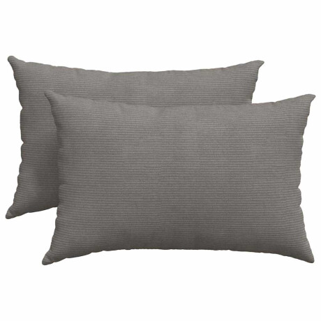 vidaXL Sofa Kussens 2 stuks Lichtgrijs 60 x 40 cm Cordstof afbeelding2 - 1