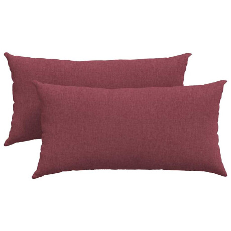 vidaXL Sofa Kussens 2 pcs Wijnrood 80 x 40 cm Stof afbeelding2 - 1