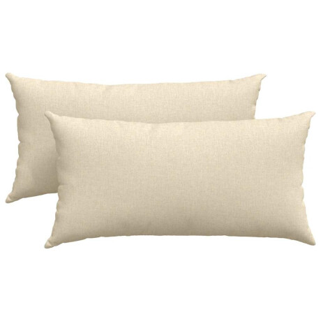 vidaXL Sofa Kussens 2 pcs Crème 80 x 40 cm Stof afbeelding2 - 1