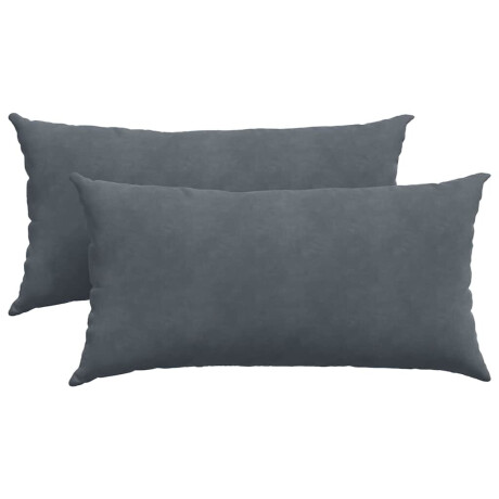 vidaXL Sofa Kussens 2 stuks Donkergrijs 80 x 40 cm Cordstof afbeelding2 - 1