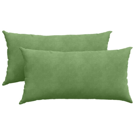 vidaXL Sofa Kussens 2 stuks Lichtgroen 80 x 40 cm Cordstof afbeelding2 - 1