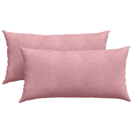 vidaXL Sofa Kussens 2 pcs Roze 80 x 40 cm Katoen Stof afbeelding2 - 1