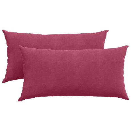 vidaXL Sofa Kussens 2 stuks Wijnrood 80 x 40 cm Cordstof afbeelding2 - 1