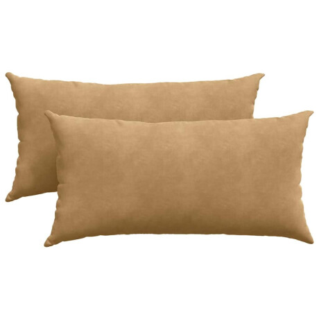 vidaXL Sofa Kussens 2 stuks Bruin 80 x 40 cm Cordstof afbeelding2 - 1
