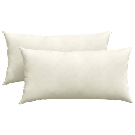 vidaXL Sofa Kussens 2 stuks Crème 80 x 40 cm Cordstof afbeelding2 - 1