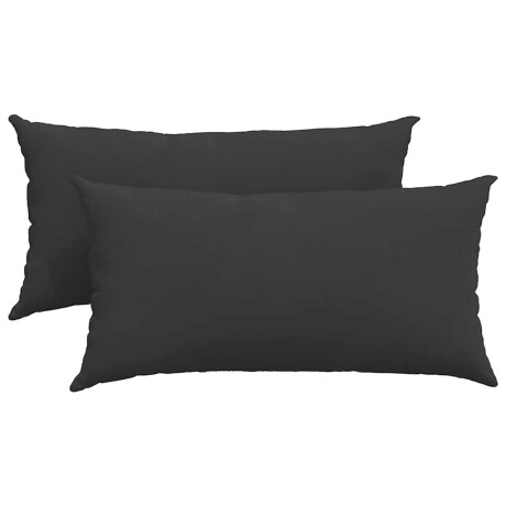 vidaXL Sofa Kussens 2 stuks Zwart 80 x 40 cm Stof afbeelding2 - 1