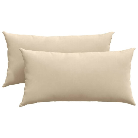 vidaXL Sofa Kussens 2 stuks Crème 80 x 40 cm Stof afbeelding2 - 1