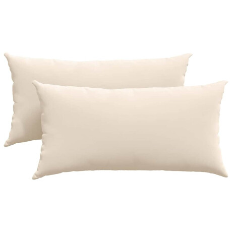 vidaXL Sofa Kussens 2 stuks Beige 80 x 40 cm Stof afbeelding2 - 1