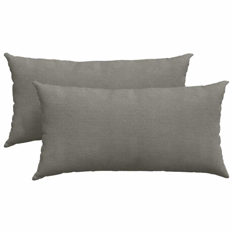 vidaXL Sofa Kussens 2 stuks Lichtgrijs 80 x 40 cm Cordstof afbeelding2 - 1
