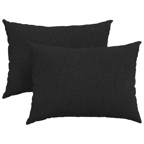 vidaXL Sofa Kussens 2 pcs Zwart 70 x 50 cm Stof afbeelding2 - 1